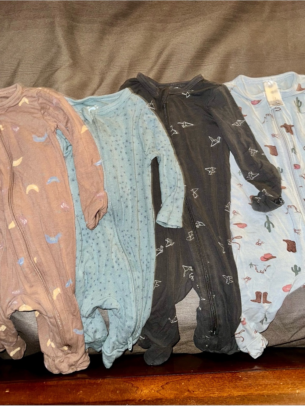 Infant Long Sleeve Footed One-Piece Pajamas- lot